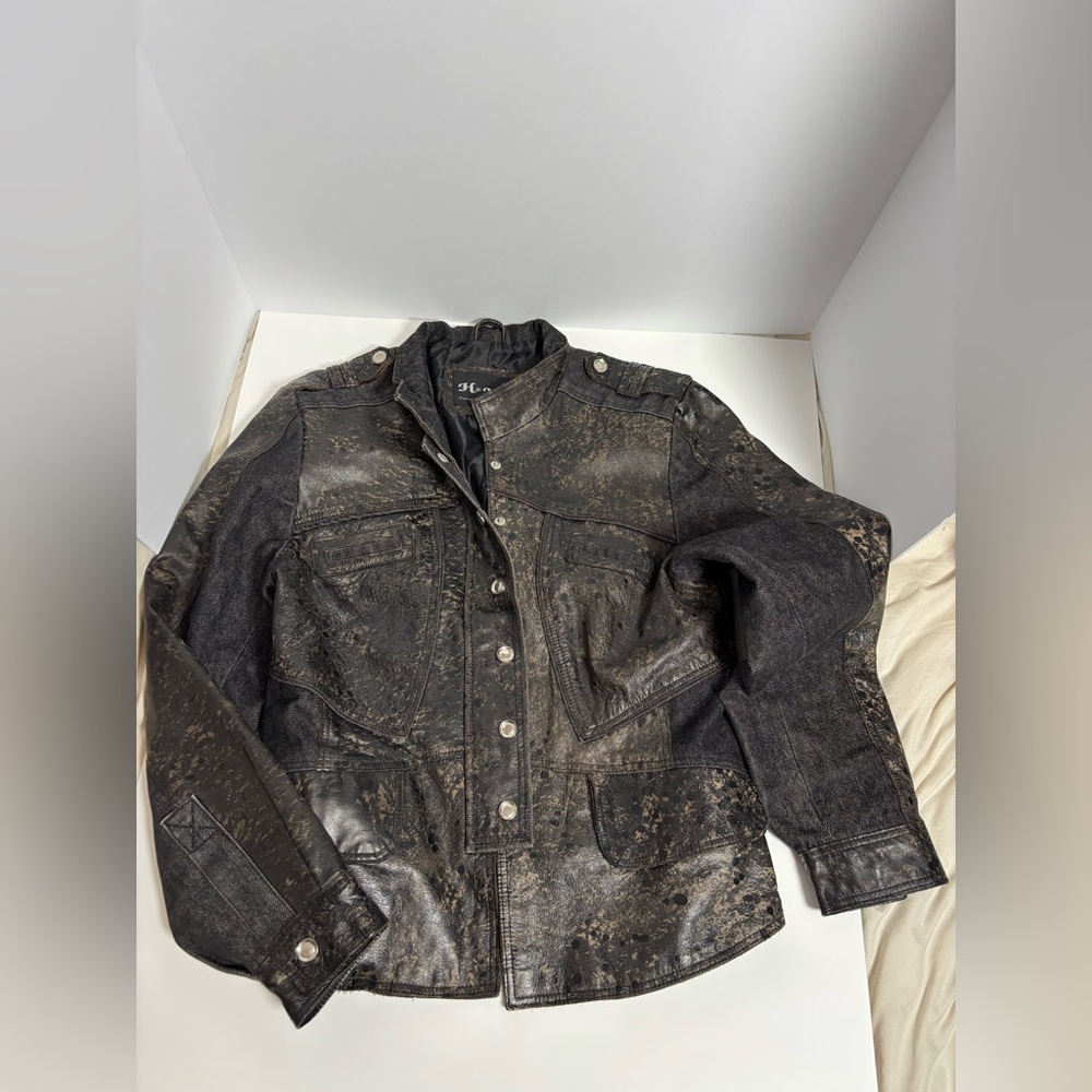 H&D Leather Jacket Size Medium